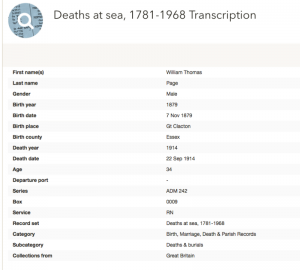 Death at sea transcription